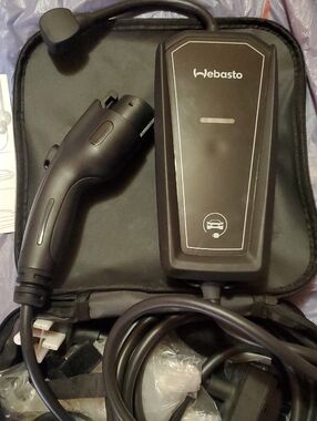 Black EV Charging Cable and Controller for Car Charging